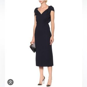 Roland Mouret crepe dress US 12 navy NWT